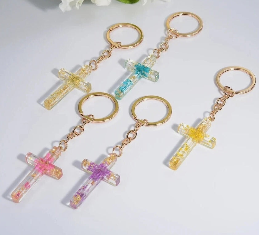 Resin Cross Keyring