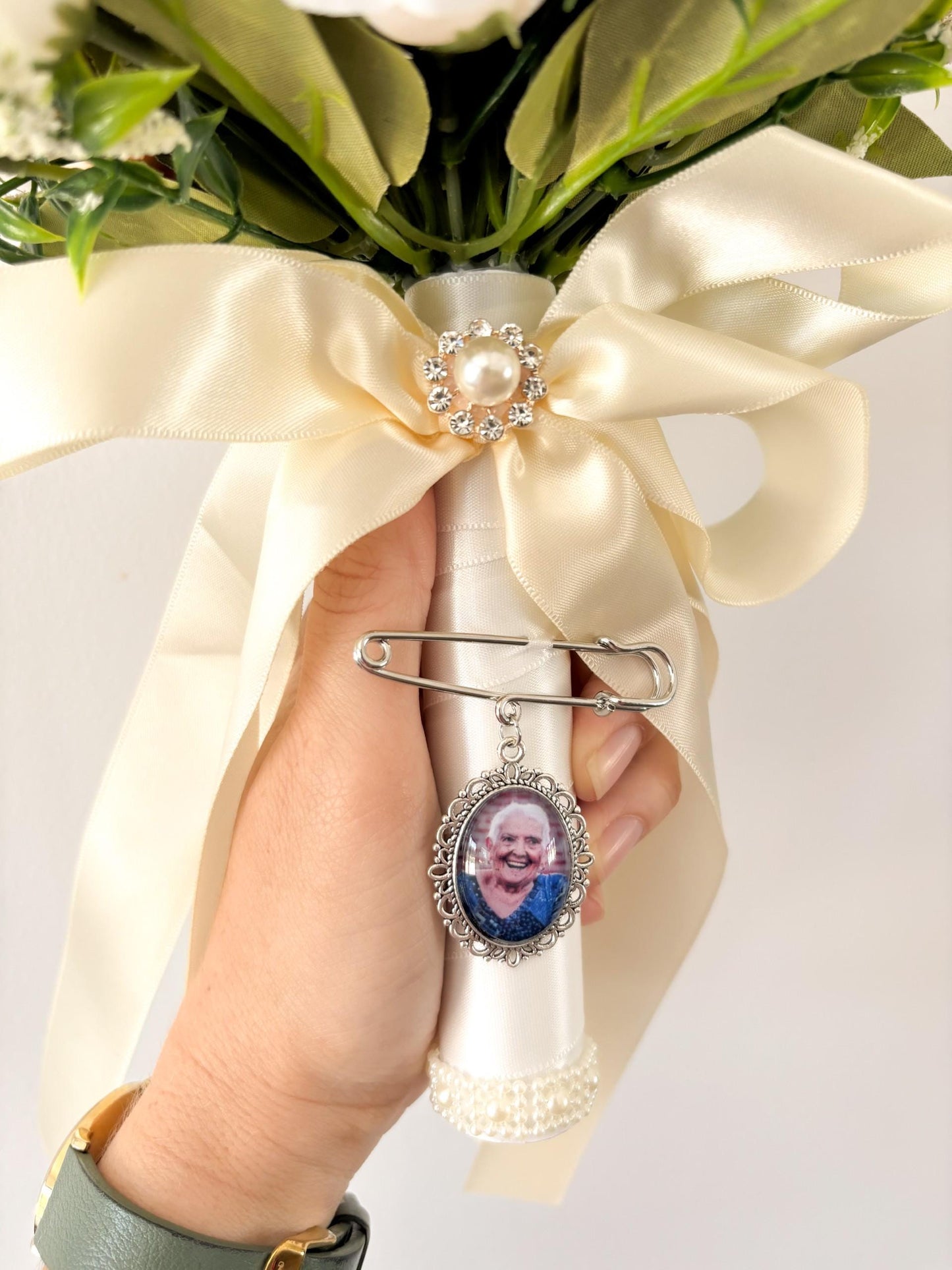 Bridal Bouquet memorial photo charm