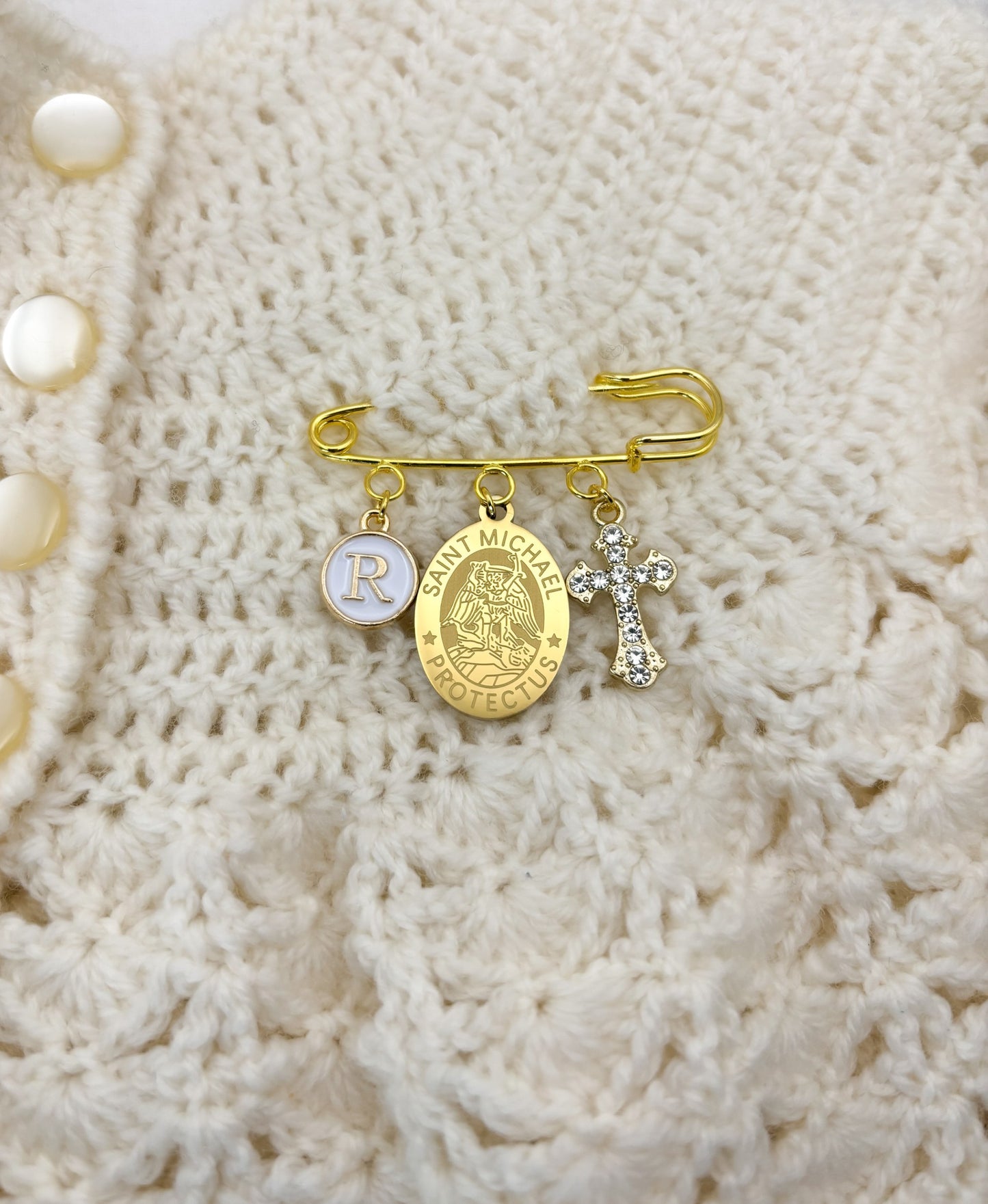 St Michael Personalised Baby keepsake brooch