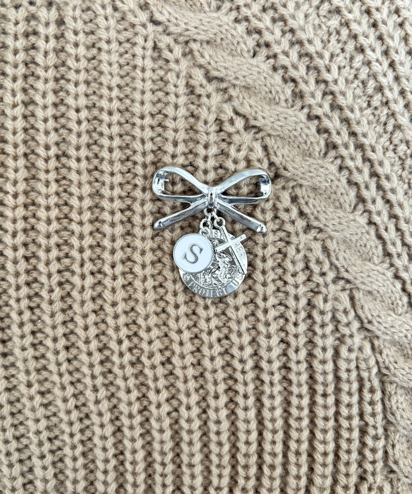 Catholic St Christopher personalised Baby keepsake pin