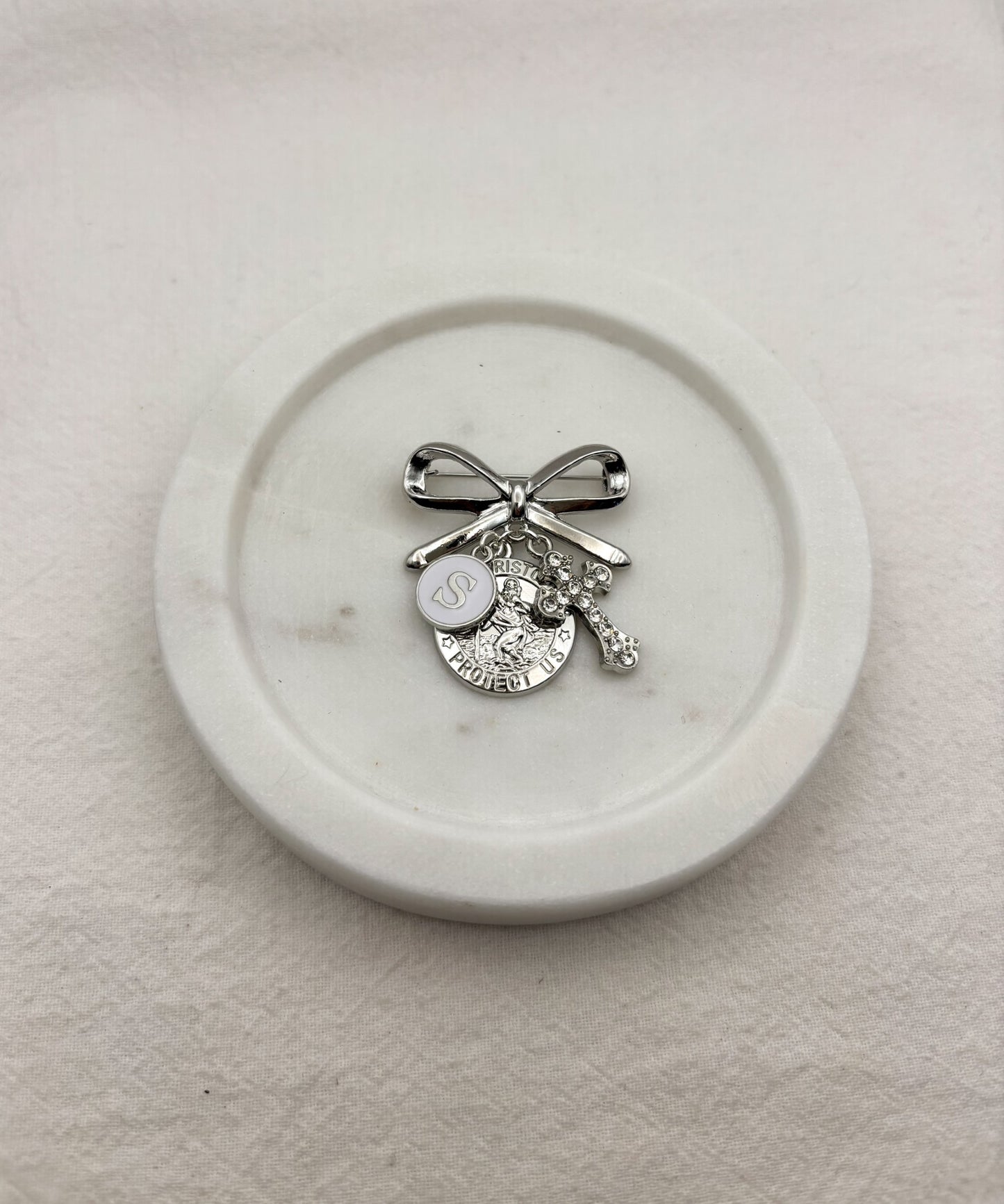 Catholic St Christopher personalised Baby keepsake pin