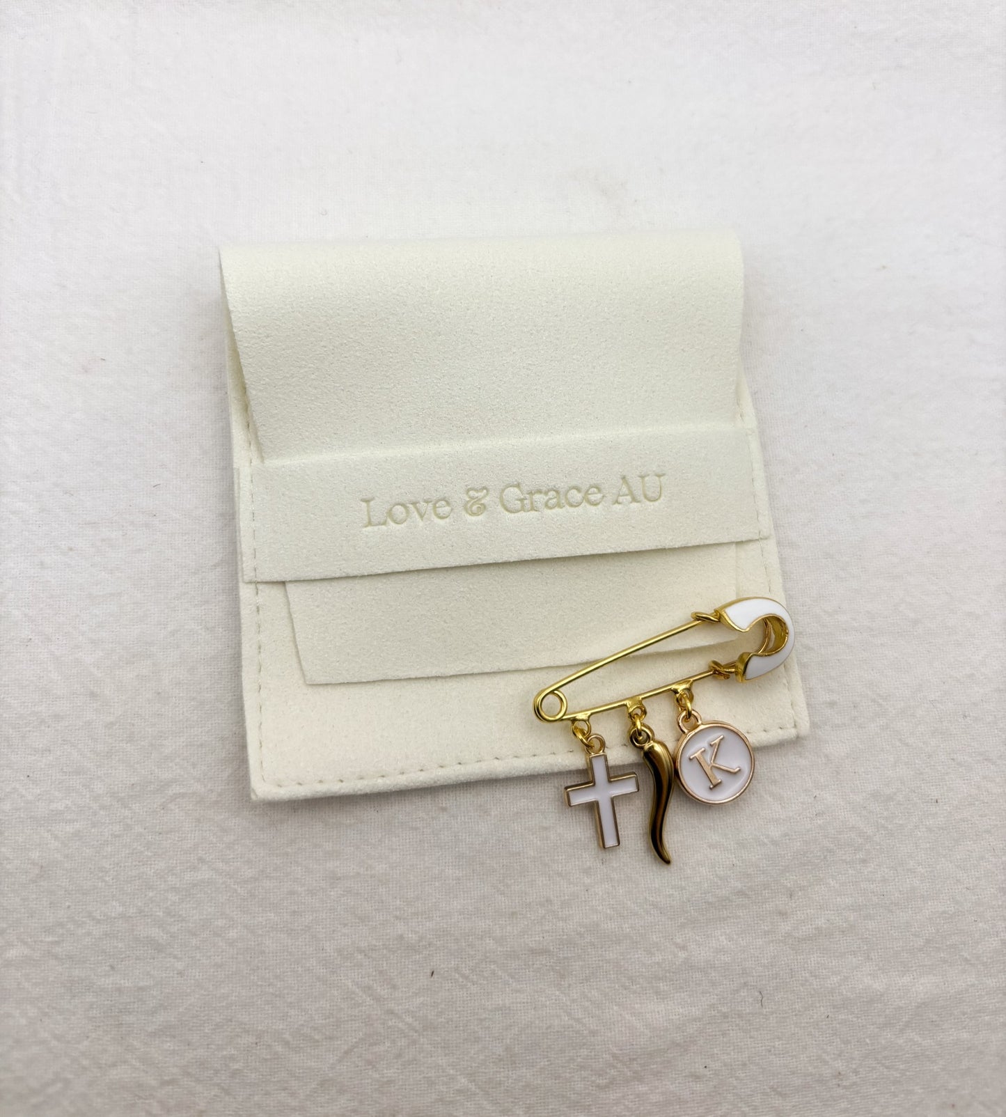 Gold Italian Horn Cornicello Protective Pin
