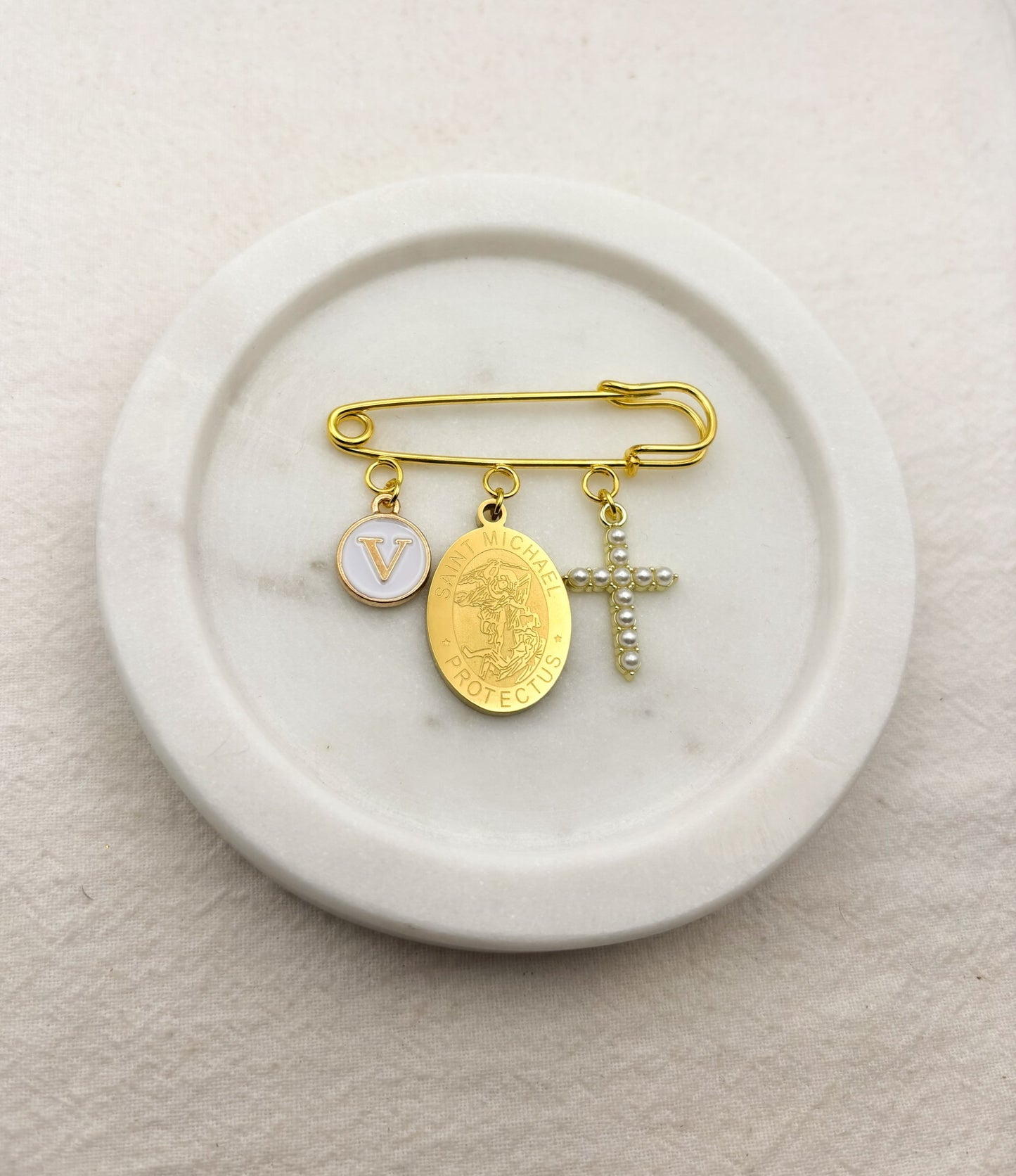 St Michael Personalised Baby keepsake brooch