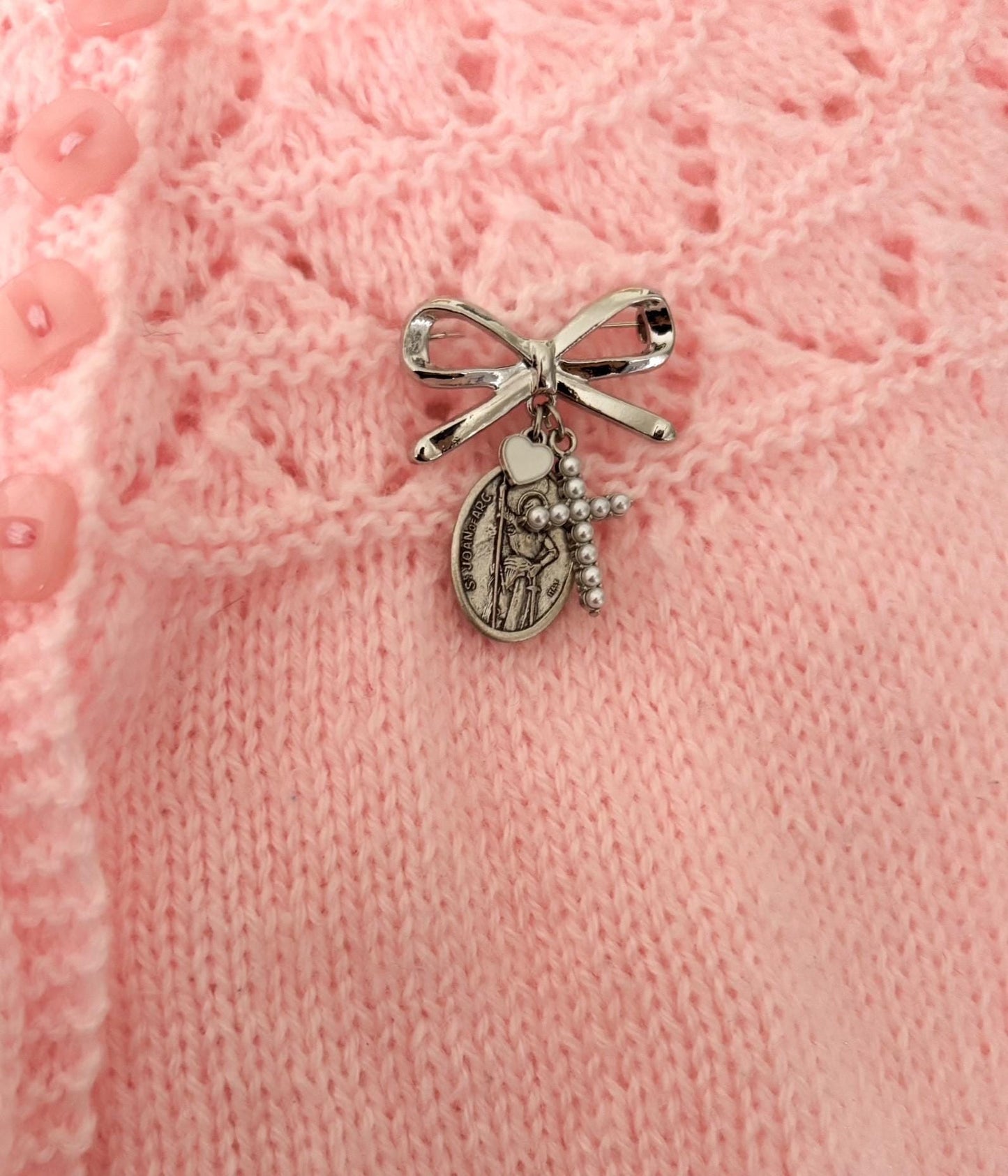Silver Catholic Saint baby gift for Baptism, Christening, baby shower boy or girl