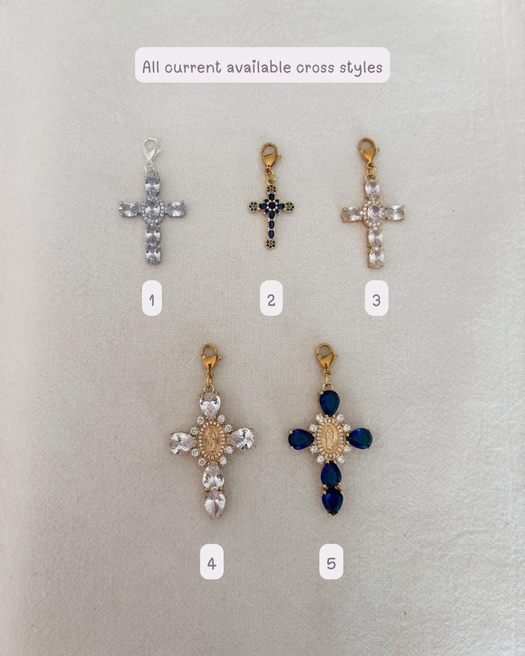 Bridal Bouquet Charm, Something Blue, Religious cross Wedding Day Gift for Bride