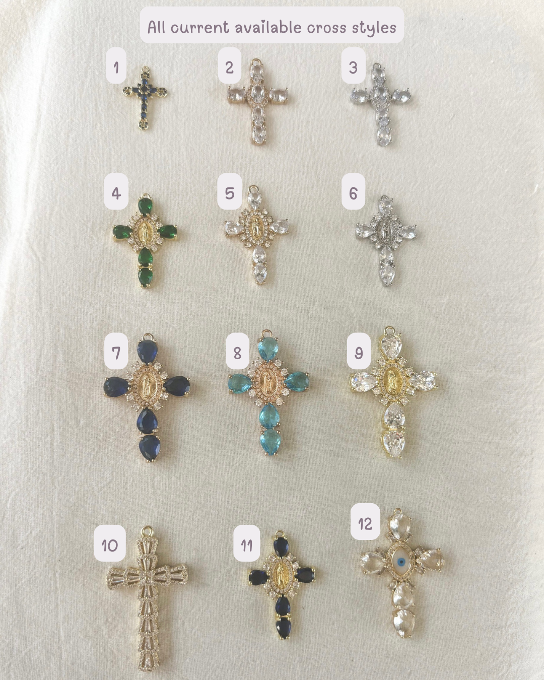 Catholic Bridal Bouquet Charm | Virgin Mary Cross | Wedding Day Gift for Bride
