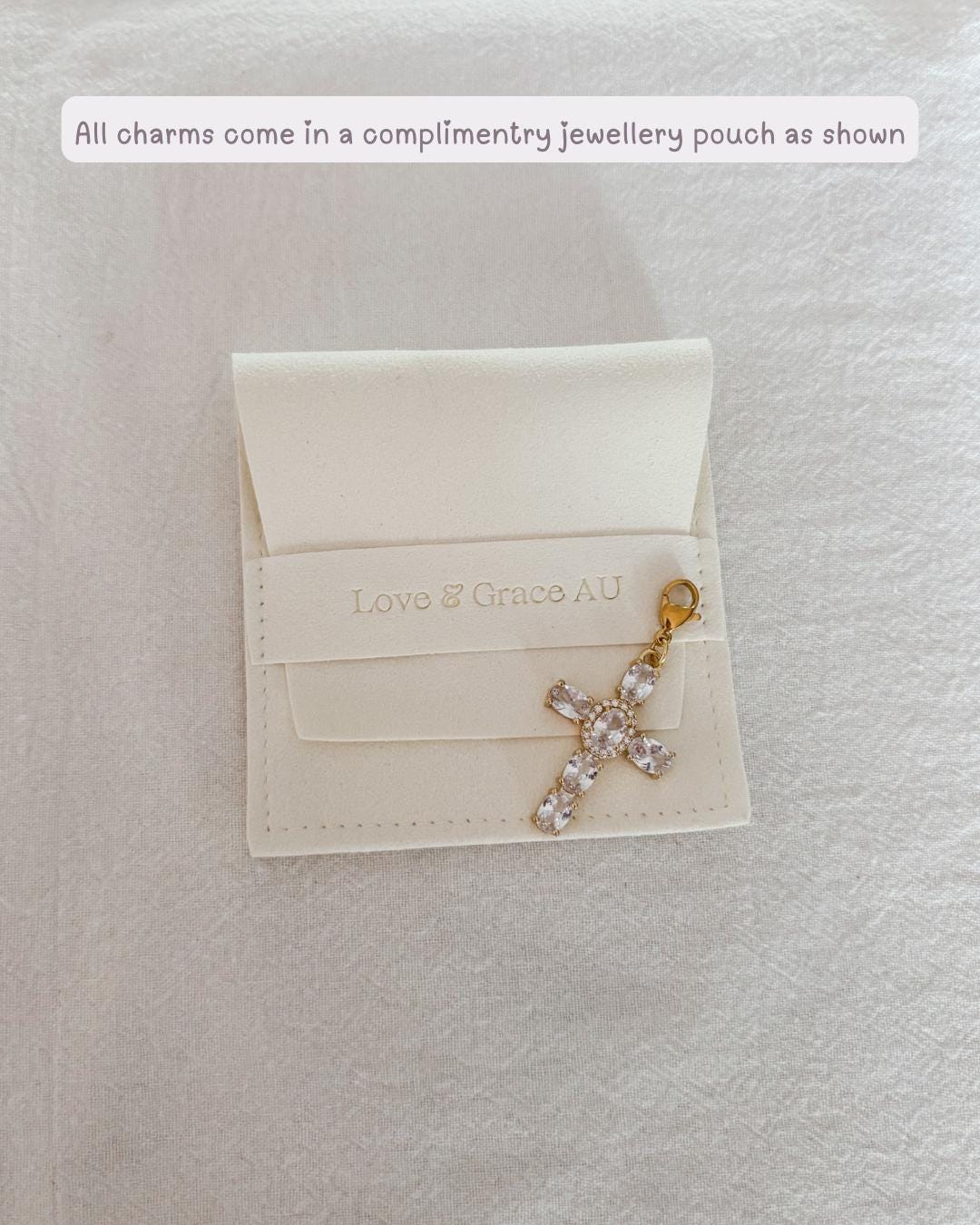 Bridal Bouquet Charm, Something Blue, Religious cross Wedding Day Gift for Bride