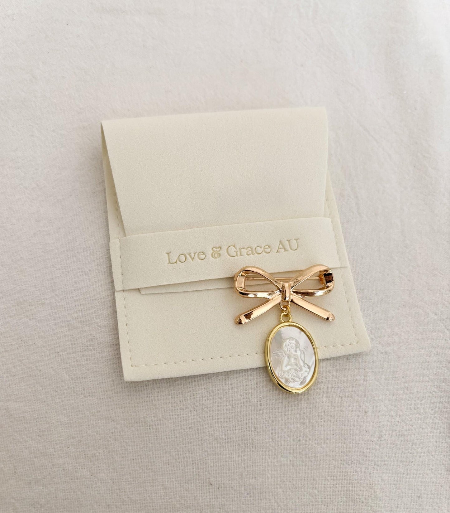 Guardian Angel Baby Keepsake Pin pendant brooch - Catholic jewelry keepsake gift