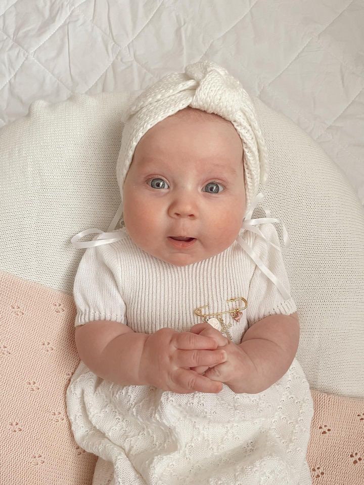 Personalized Catholic Baptism Pin: Gold Safety Pin Brooch, Baby Keepsake