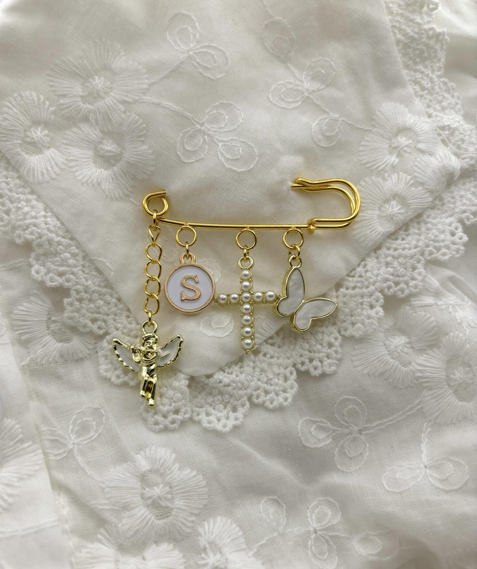 Personalised Baby Keepsake gift, Christening gift, baptism gift, Baby boy pin, baby girl pin