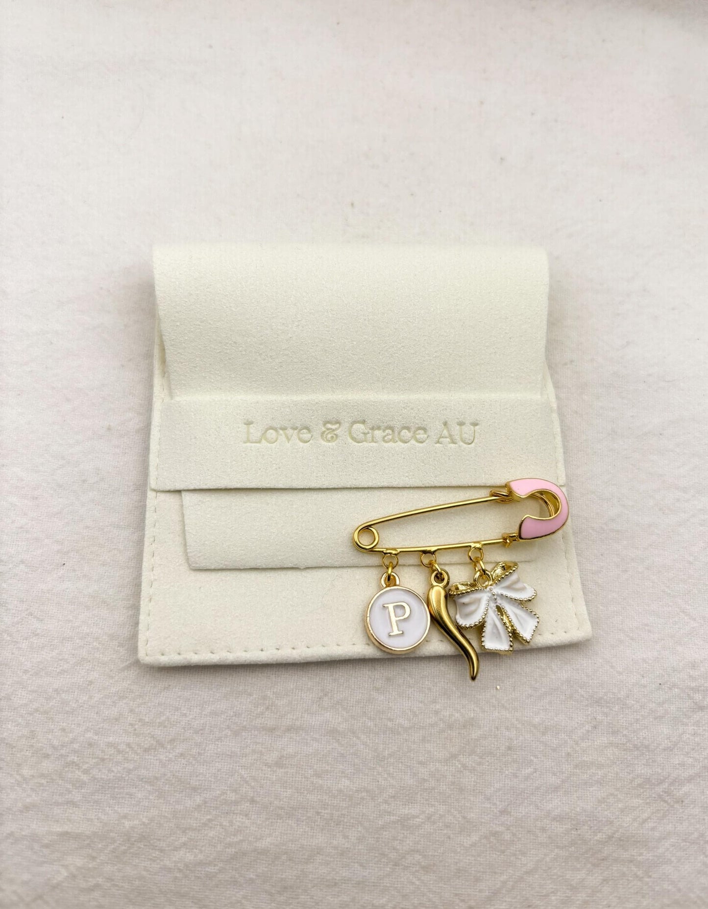 Personalized Gold Baby Brooch: Keepsake Christening Gift