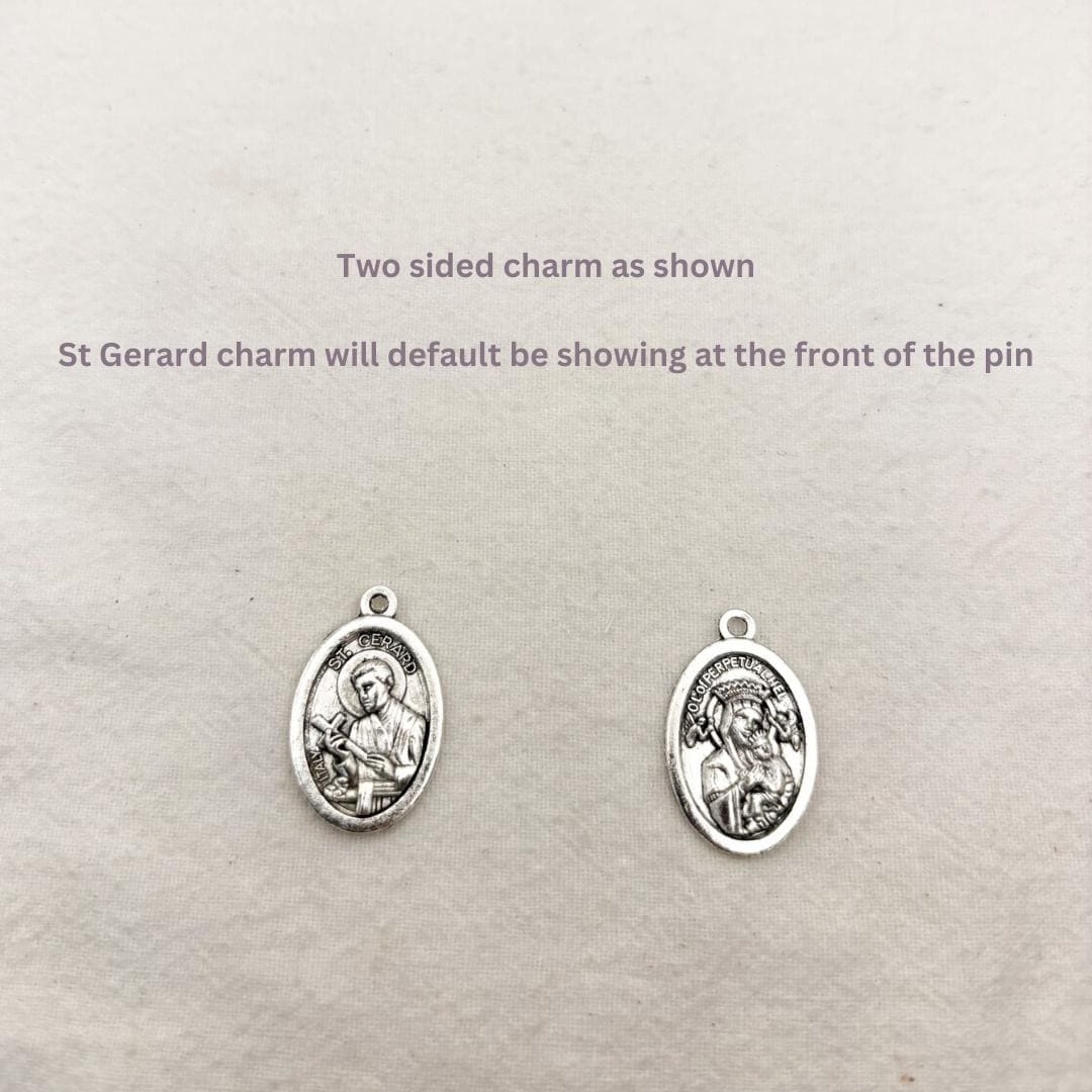 Personalized Catholic Baby Keepsake Pin: St Gerard, Baptism Gift