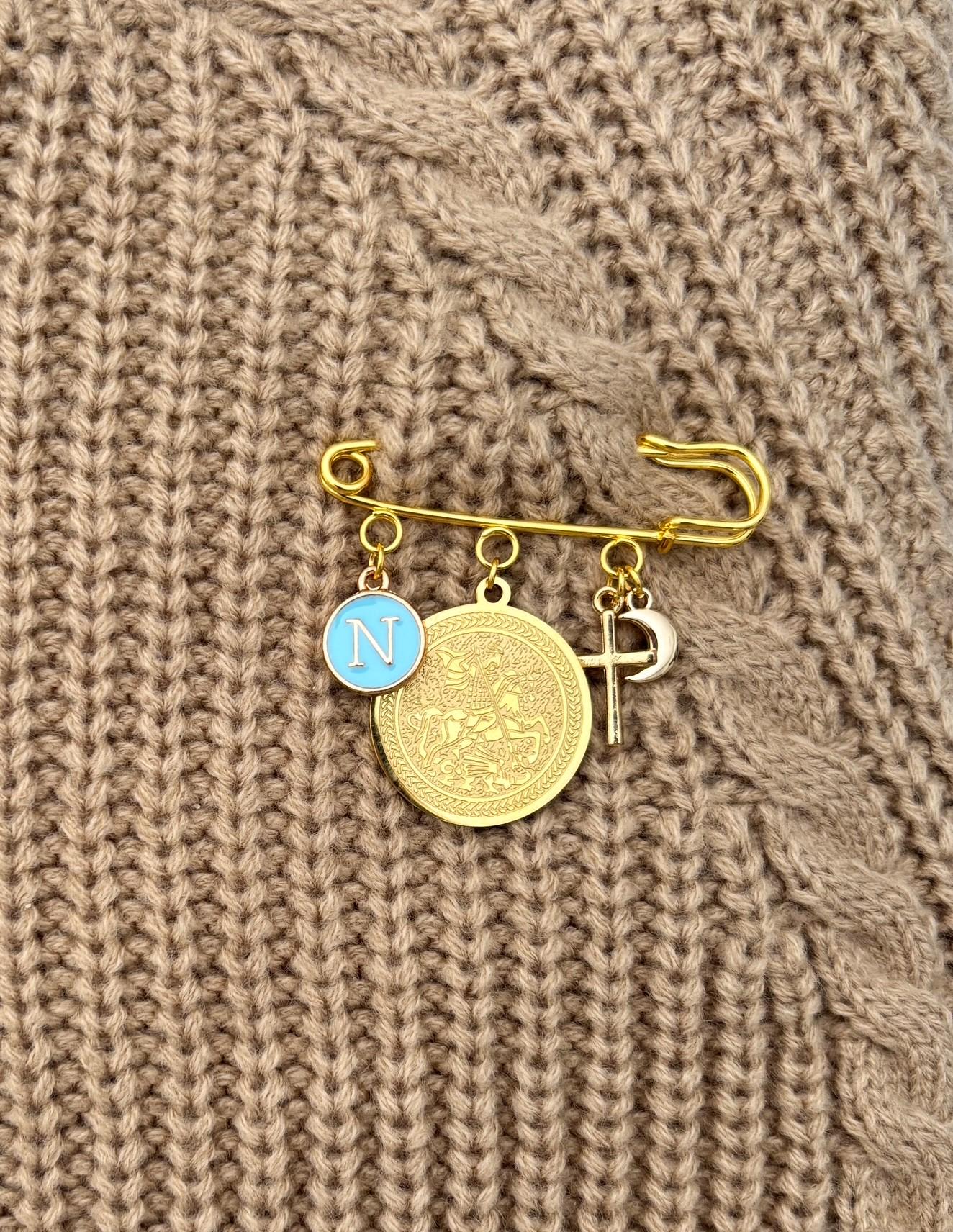 St George Baby Pin: Catholic Christening Gift, Custom Keepsake