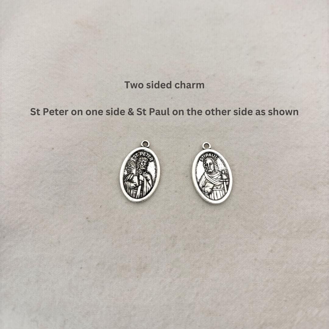 Personalized St Peter Baby Pin: Silver Catholic Christening Gift