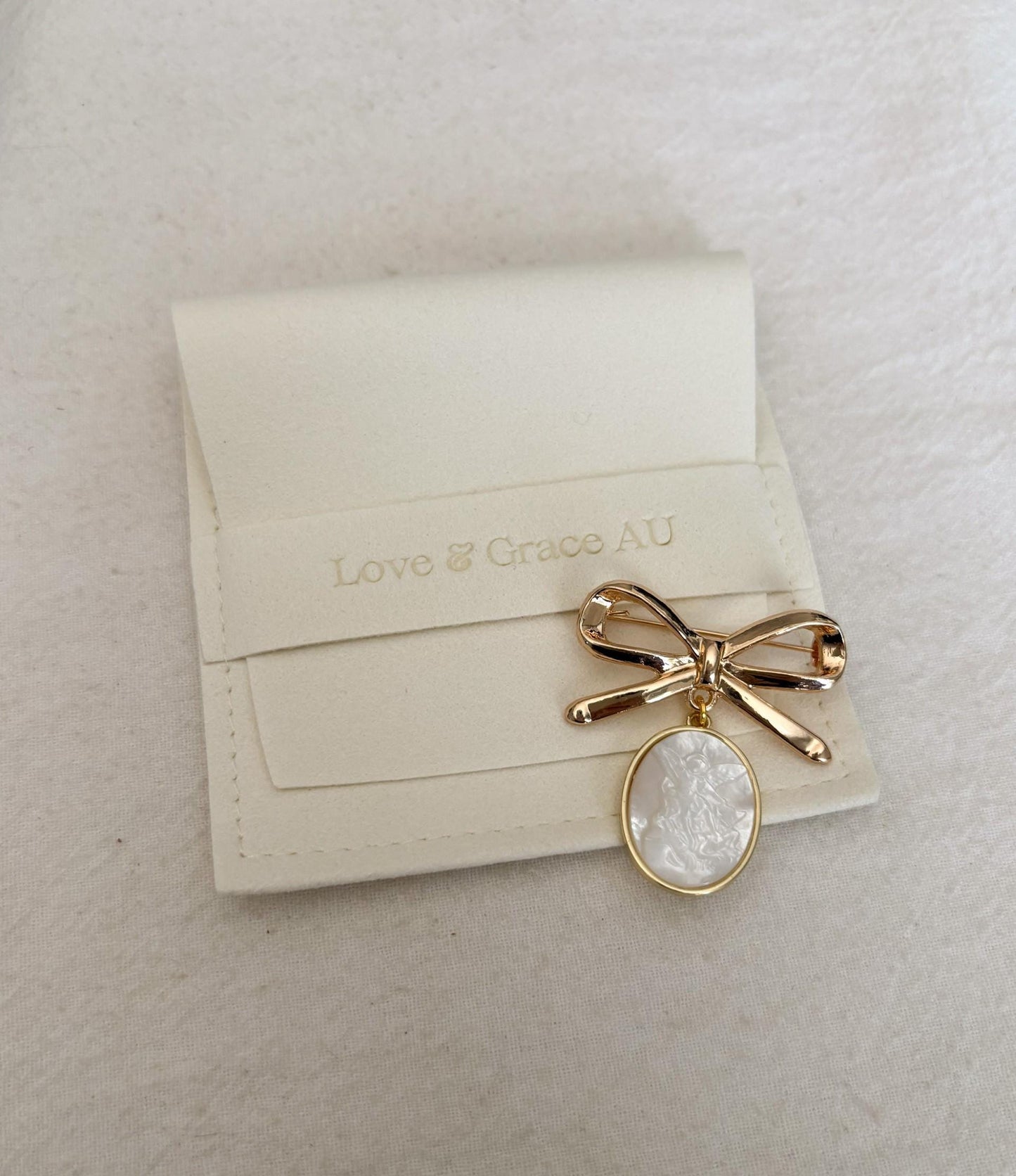 St Michael pendant brooch - Catholic jewelry keepsake gift