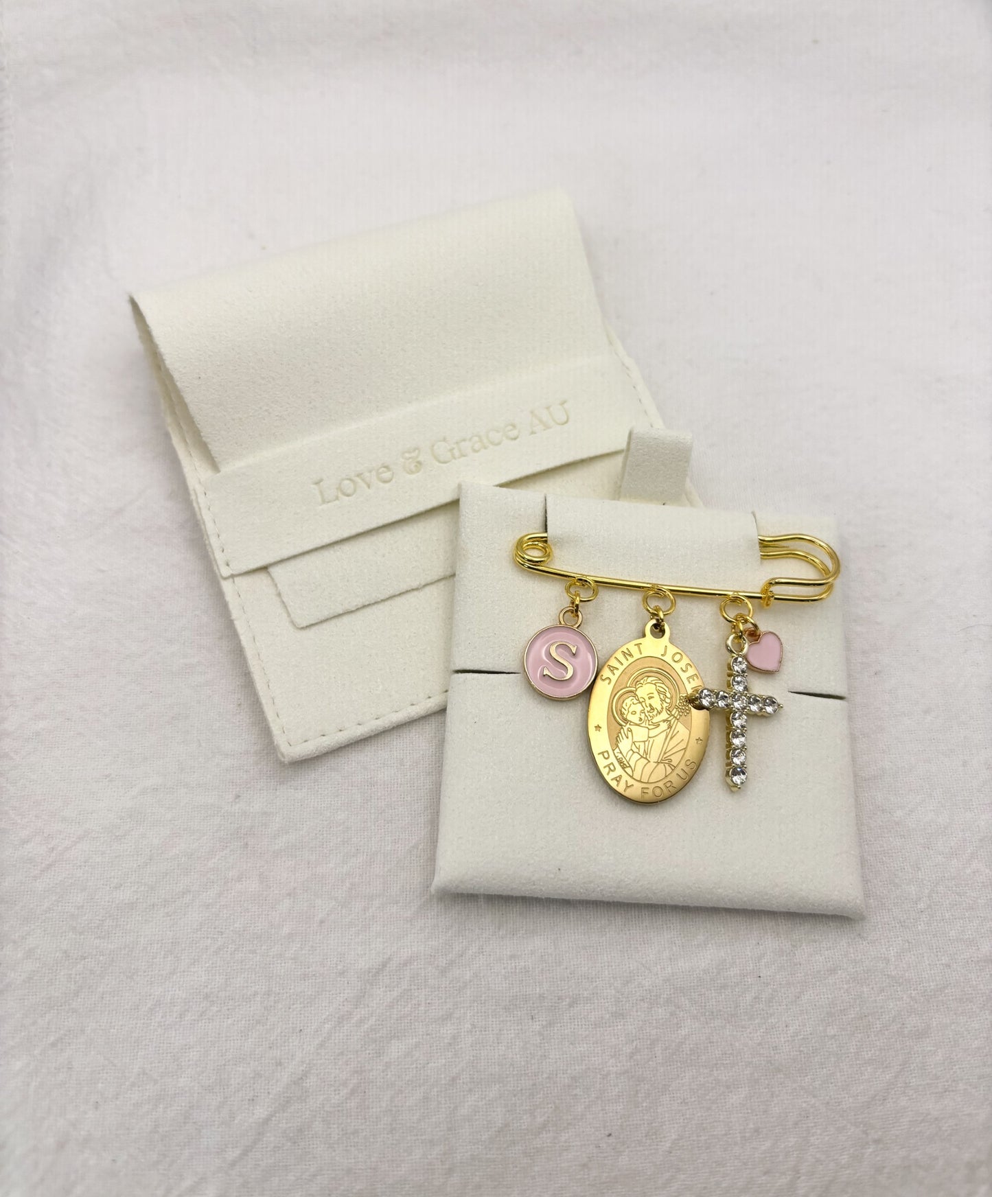 St Joseph Personalised Baby keepsake brooch